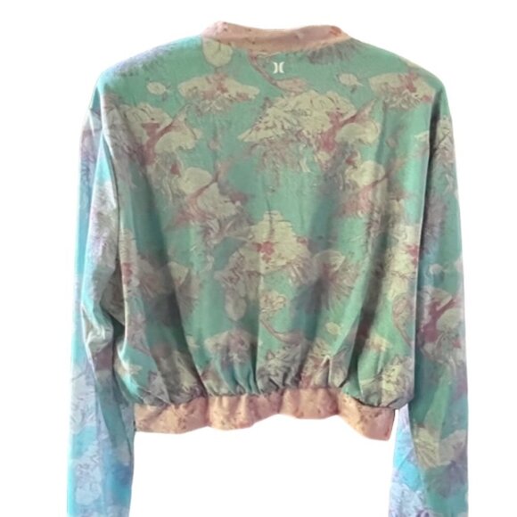 LoveShackFancy X Hurley NWT "Under the Sea" Lurex Mermaid Bomber Jacket Large - Picture 13 of 16